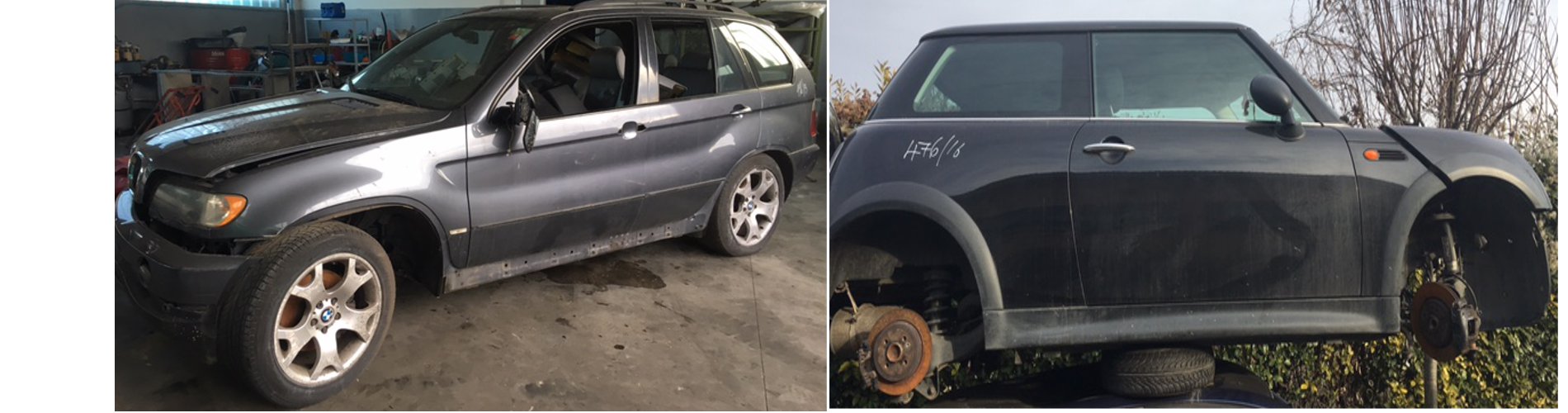 Disponibilità di auto intere o in parti